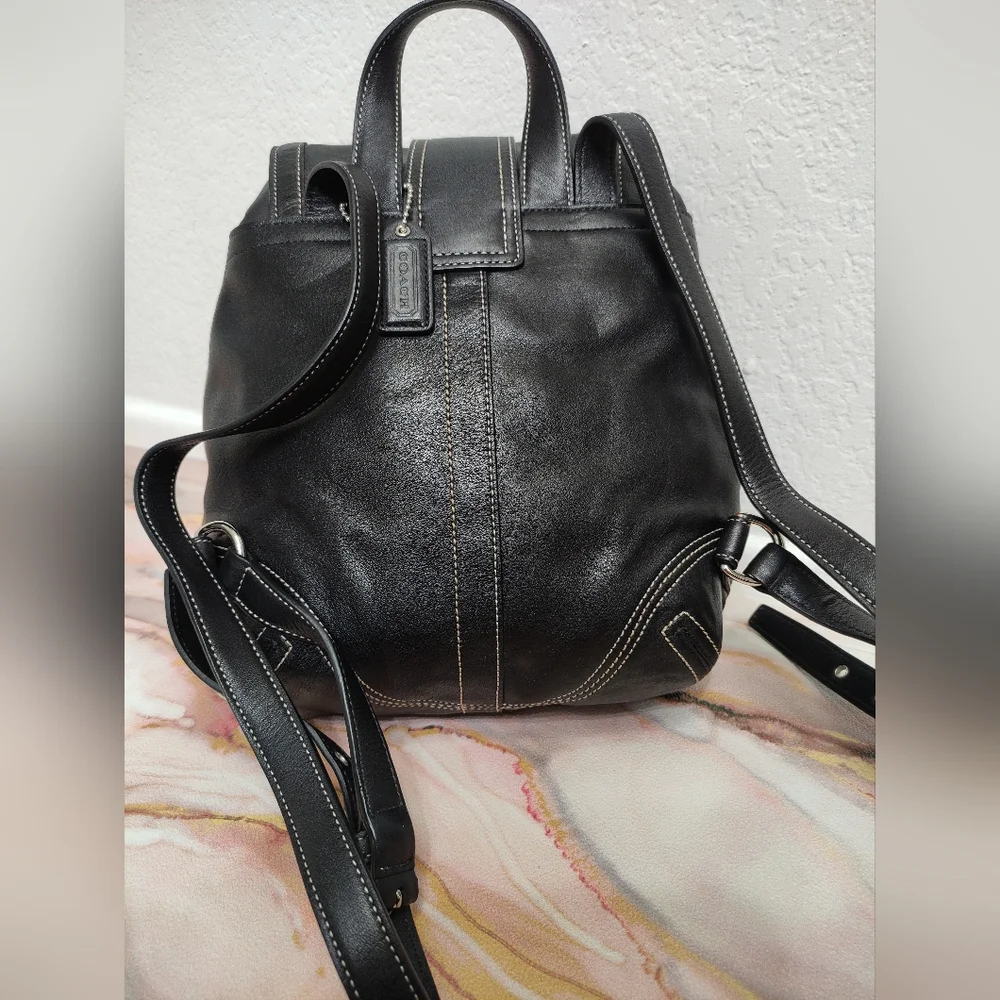 Coach #3559 Soho Black Leather
Drawstring Mini Backpack - Picture 4 of 13